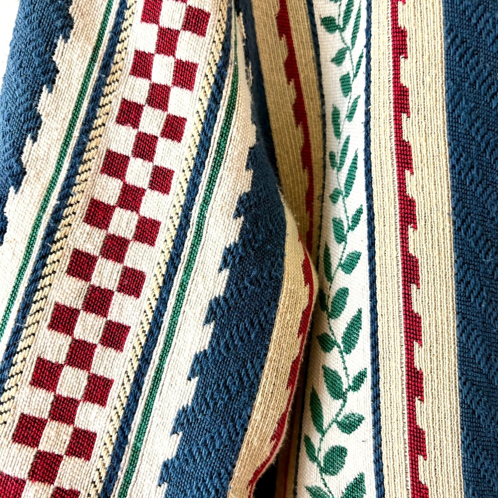 Doncaster Vintage Tapestry Jacket 10 Leaf Check Stripe Toggle USA Made 90s Artsy - Picture 8 of 12